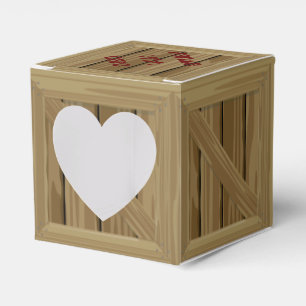 Cartoon Wood Crate Favor Box