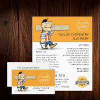 Cartoon Workman, Carpentry, Carpenter Advertising