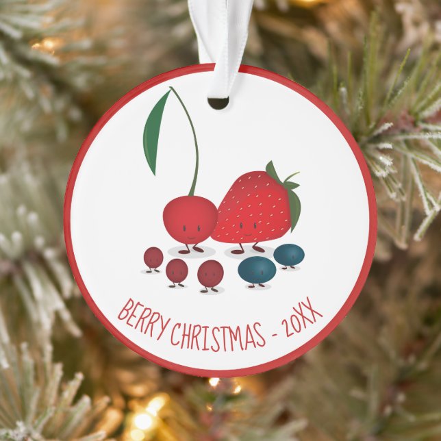 Cartoon Year Berry Christmas Ornament (Tree)