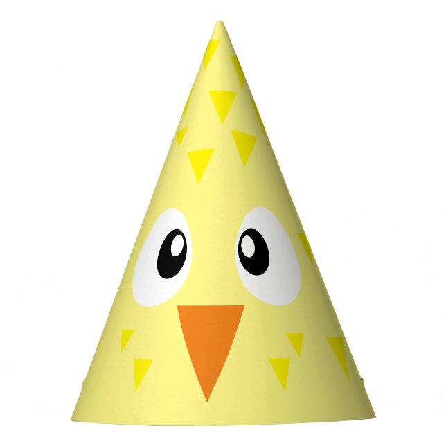 Cartoon Yellow Bird Party Hat (Front)