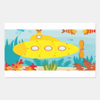 Cartoon Yellow Submarine Sticker