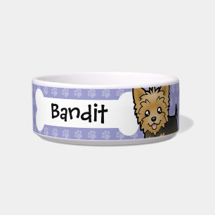 Cartoon Yorkshire Terrier (short hair no bow) Bowl