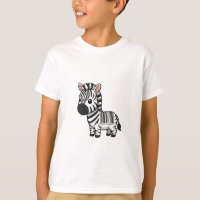 Cartoon Zebra Barcode Striped Cute Kids