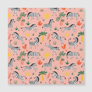 Cartoon Zebras Funny Seamless Pattern