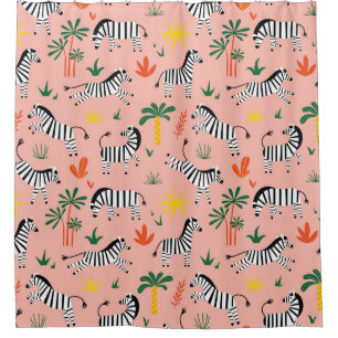 Cartoon Zebras Funny Seamless Pattern