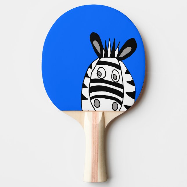 cartoon zebras ping pong paddle (Front)