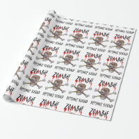 Cartoon Zombie Defence Squad skull crossbones gift