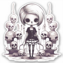 Cartoon Zombie design Sticker mignon mais effrayan