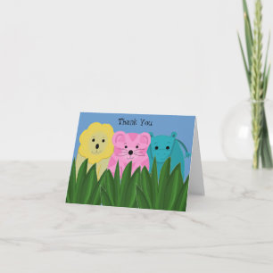 Cartoon Zoo Animal Thank You