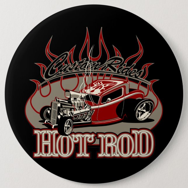 cartooncar25 6 inch round button (Front)