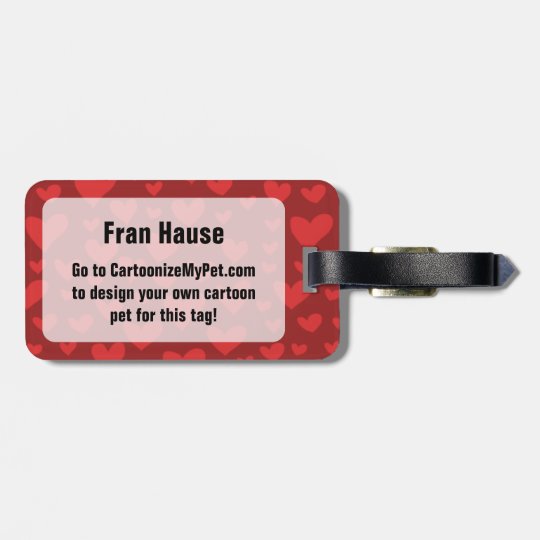 Cartoonize My Pet Luggage Tag