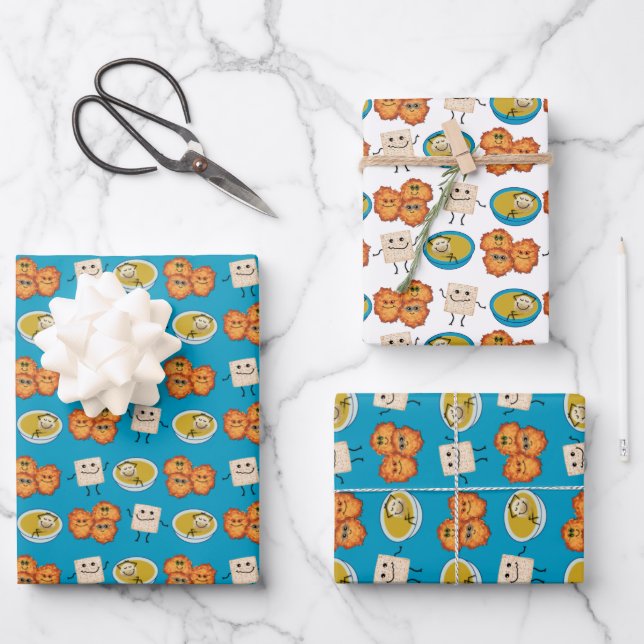Cartoons de cuisine juive enveloppant des feuilles (Recto)
