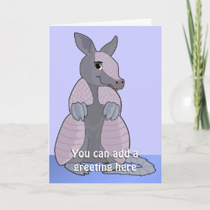 Cartoony Armadillo Greeting Card