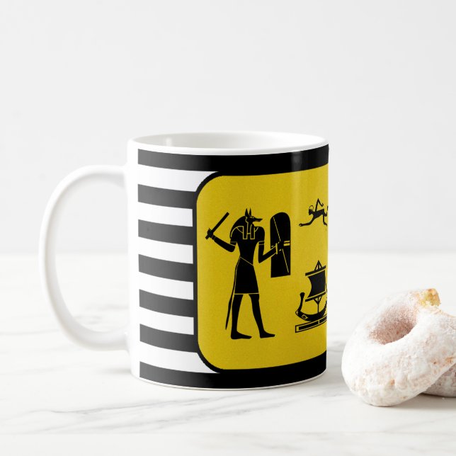 Cartouche ~ Ancient Egyptian ~ Hieroglyphics ~ Coffee Mug (With Donut)