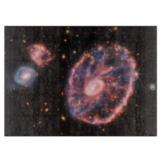 Cartwheel Galaxy, James Webb Space Telescope Cutting Board (Front)