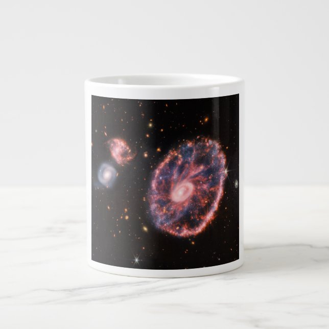 Cartwheel Galaxy, James Webb Space Telescope Large Coffee Mug (Front)
