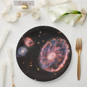 Cartwheel Galaxy, James Webb Space Telescope Paper Plate