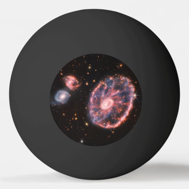 Cartwheel Galaxy, James Webb Space Telescope Ping Pong Ball (Front)