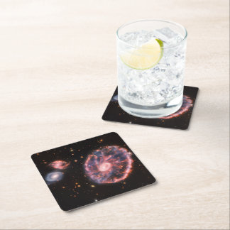 Cartwheel Galaxy, James Webb Space Telescope Square Paper Coaster
