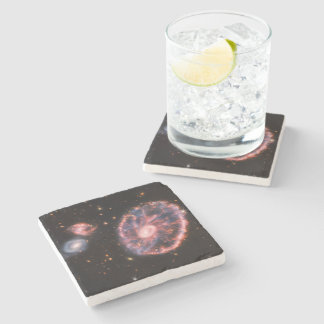 Cartwheel Galaxy, James Webb Space Telescope Stone Coaster