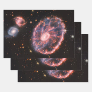 Cartwheel Galaxy, James Webb Space Telescope Wrapping Paper Sheet