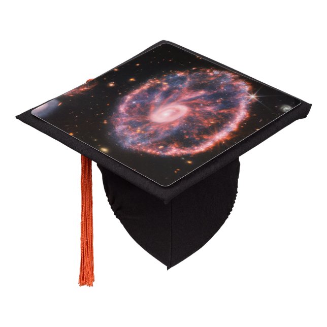 Cartwheel Galaxy JWST James Webb Space Telescope Graduation Cap Topper (Angled)