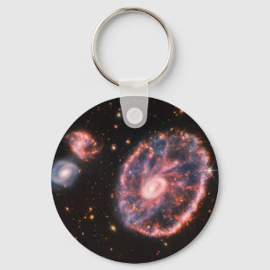 Cartwheel Galaxy JWST James Webb Space Telescope Keychain
