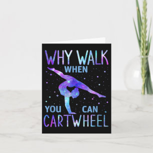 Cartwheel Gymnast Girl  Card