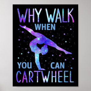 Cartwheel Gymnast Girl  Poster