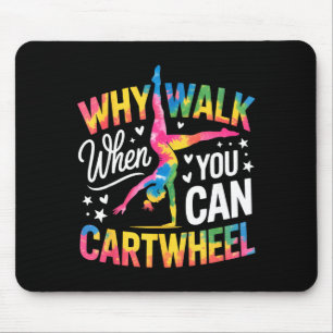 Cartwheel Gymnast Girl Tie Dye Gymnastic Girl Tumb Mouse Pad