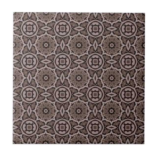 Carvages Tribaux Brown foncés Carreaux en céramiqu (Devant)
