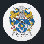 Carvalho Family Crest Large Clock<br><div class="desc">Carvalho Coat of Arms</div>