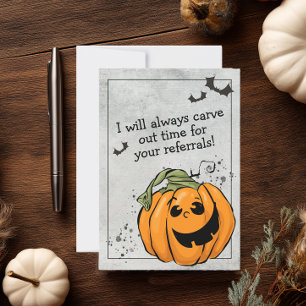 Carve Time for Your Referral Halloween Thank You Card