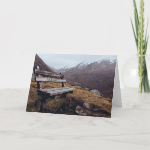 Carve Your Initials on This Bench   Romantic Card