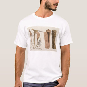 Carved and decorated Aboriginal tools, illustratio T-Shirt