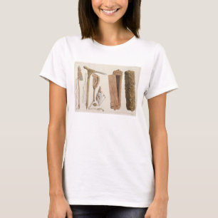 Carved and decorated Aboriginal tools, illustratio T-Shirt