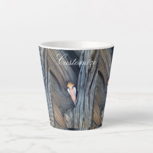 Carved angel in tree Thunder Cove Latte Mug