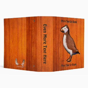 Carved Atlantic Puffin Binder