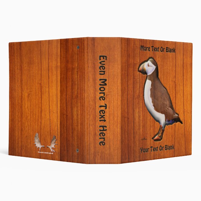 Carved Atlantic Puffin Binder (Background)