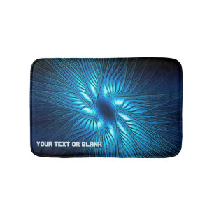 Carved Blue Star Bath Mat