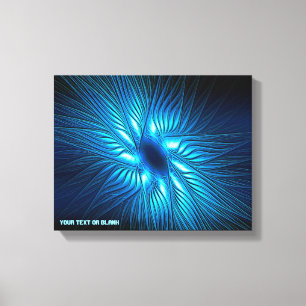 Carved Blue Star Canvas Print