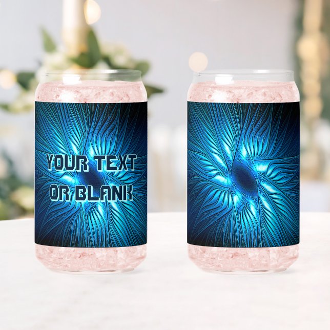 Carved Blue Star Canvas Print Can Glass (Insitu (Wedding))