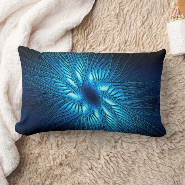 Carved Blue Star Lumbar Pillow (Blanket)