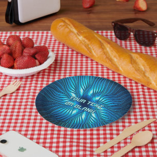 Carved Blue Star Paper Plate