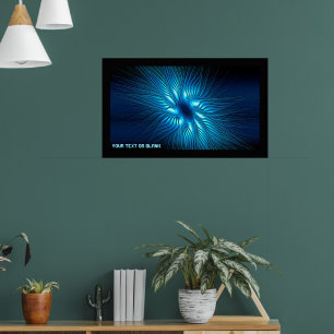 Carved Blue Star Poster