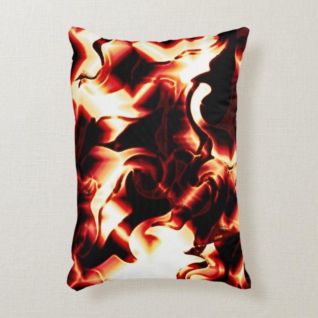 Carved bonfire on dark background accent pillow (Front(Vertical))