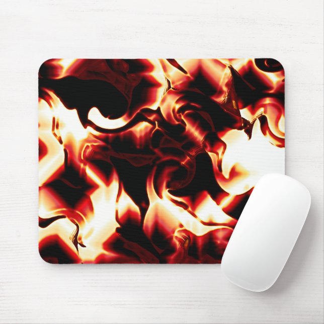 Carved bonfire on dark background mouse pad (With Mouse)