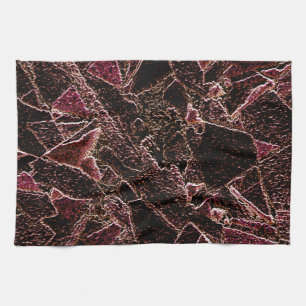 Carved brown rock style texture kitchen towel