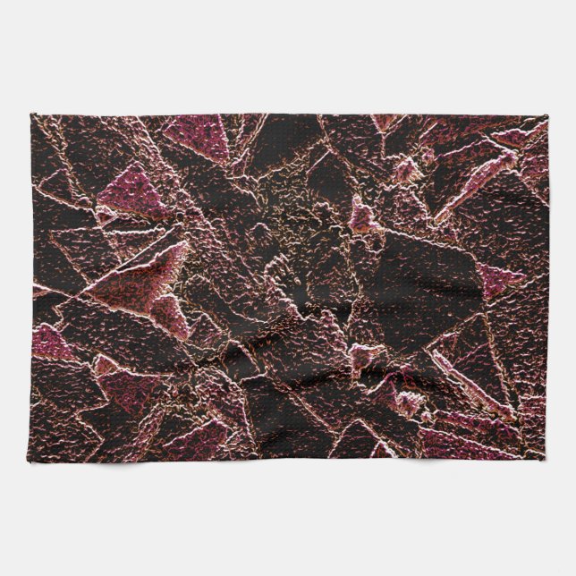 Carved brown rock style texture kitchen towel (Horizontal)