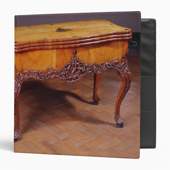 Carved card or games table binder (Front/Inside)